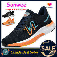 Sonwee ด้านบนระบายอากาศฤดูร้อนรองเท้าผู้ชายสีดำ990พื้นรองเท้ายางกันลื่นทันสมัยและสวยงามกีฬาและรองเท้าพักผ่อนในสีเทาสีฟ้าให้ความรู้สึกเรียบส่งจากประเทศจีน