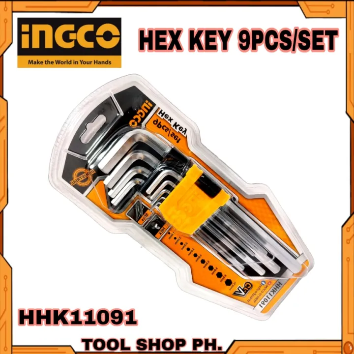 INGCO Hex Key 9pcs/Set HHK11091 | Lazada PH