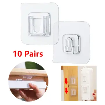 Double-sided Adhesive Wall Hooks Strong Wall Hanger Transparent