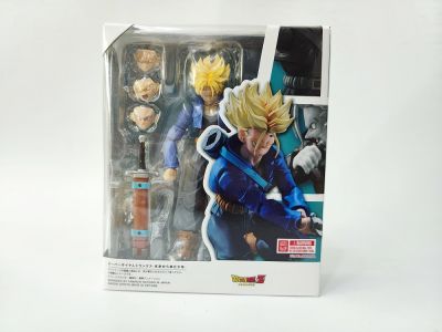 6 "อนิเมะดราก้อนบอล Z SHF Trunks Super Saiyan 2ตุ๊กตาขยับแขนขาได้กล่องของเล่น