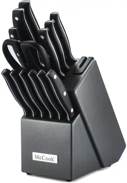 Wanbasion Black 7 piece Kitchen Knife Sets Dishwasher Safe, Knife Block  Stainless Steel with Knives, Professional