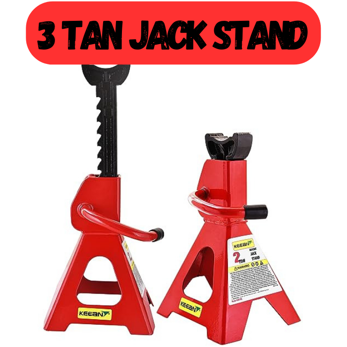 3Tan Jack Stand Dengan Pin Keselamatan Alat Pembaikan Boleh Laras Heavy