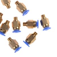 1PCS / 5PCS PC4-M6 Pneumatic Straight Connector Brass Part For MK8 OD 4mm 6mm Tube Filament M6 Feed Fitting Coupler