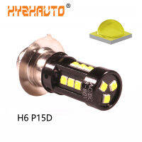 HYZHAUTO H6 P15D LED ไฟหน้ารถจักรยานยนต์ PX15D H6M หลอดไฟ LED สีขาว2000Lm Motobike Moped Scooter ไฟหน้า6000K 12-80V