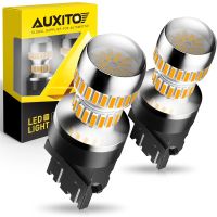 AUXITO 2ชิ้นไฟ LED T25 P27 P27W 3157ไฟ Led 7W สำหรับเลี้ยวสัญญาณไฟเบรกไฟสำรองไฟถอยหลัง12V