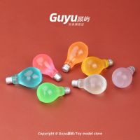 Simulated Luminous Mini Light Bulb Miniature Model Toys Colorful Trinkets Accessories Three-Dimensional Resin Ornaments Diy 【OCT】