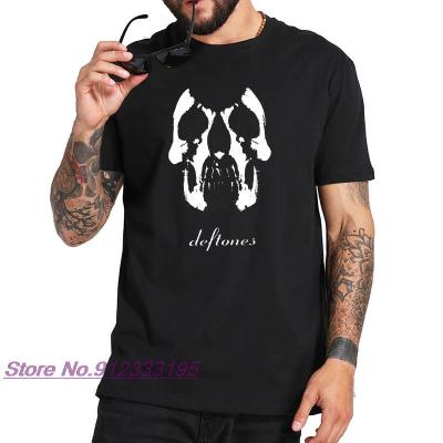 Large size Deftones Skull T Shirt American Alternative Metal Band Tshirt 100% Cotton Eu Size Digital Print Soft Tee Tops 4XL-6XL