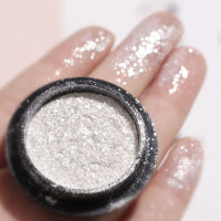 Jar Nail Fairy White High Gloss Powder Shiny Chrome Pigment for UV Gel Polish Decoration Manicure Dust Accessories-Souyine