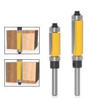 【LZ】○  Flush Trim Router Bit Superior e Inferior Dual Bearing Bits Fresa CNC para Madeira Carpintaria Cortadores de corte 1/4 6mm 1Pc