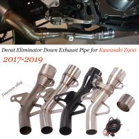 ท่อไอเสียวาล์วอิเล็กทรอนิกส์สำหรับ Kawasaki Z900 Z 900 2017 2018 2019 De-Cat ท่อกลางรถจักรยานยนต์ท่อไอเสีย