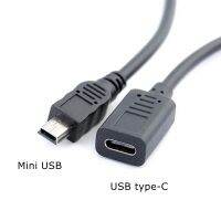 25ยูเอสบีซม. ชนิด C เพื่อสายมินิ Usb Usb เพื่อ5pin ข้อมูล Usb-C Converter 3.1สำหรับท่านชายหญิง Mini-B อะแดปเตอร์2.0