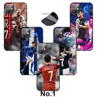 Casing หรับ iPhone 14 13 11 Pro Max 11 Mini 8+ 8 Plus G112 CR7 Cristiano Ronaldo Pattern Phone เคสโทรศัพท์ อ่อนนุ่ม TPU Shockproof Black ปก