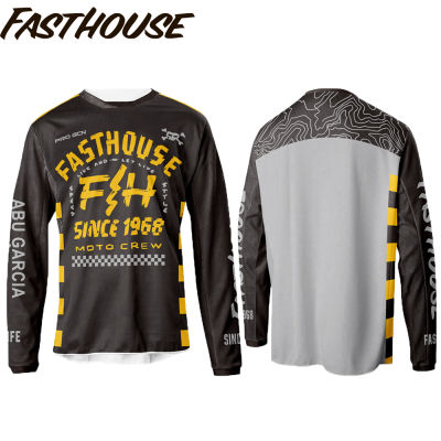 Fasthouse ฤดูร้อน MTB ถนนวิบากเสื้อผู้ชายระบายอากาศจักรยานเสือภูเขา Mtb แขนยาวแข่งแห้งเร็วขี่จักรยานย์