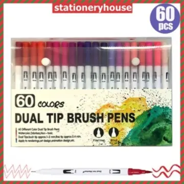 12 Colors Dual Brush Pens Art Markers Set Flexible Brush & 0.4mm Fineliner  Tips Watercolor Color Pens Perfect for Children Adults Artists Journaling  Drawing Sketching Coloring Calligraphy Hand Letter 