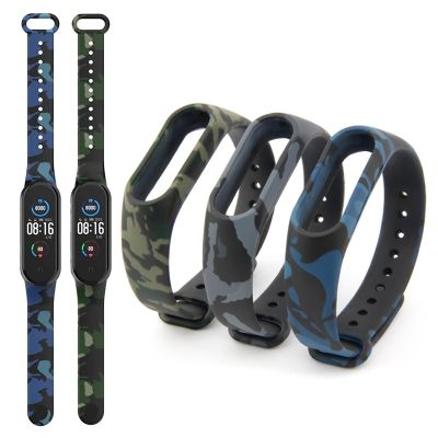 【LZ】 Camouflage Strap Bracelet for Xiaomi Mi Band 6 Band 5 Band 4 Wristband Silicone Strap for Mi Band Miband 7 6 5 4 3 Smart Band