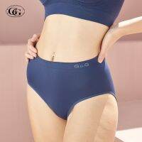 G&amp;G Underwear : กางเกงใน ทอไร้ตะเข็บ รุ่น EU0008 กางเกงในเอวสูง สีน้ำเงิน