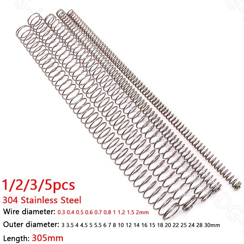 1000mm L 0.8mm Wire Diameter Compression Pressure Spring 1M Length 4mm-15mm OD 