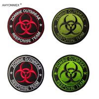 AHYONNIEX 1 Pc High Quality 3D Embroidery  Zombie Outbreak Response Team Armband Badge Tactical Morale Cloth Sticker Patch DIY Sewing Machine Parts  A