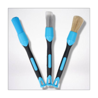 3Pcs Detailing Brush Set for Cleaning Interior Upholstery, Air Vents, Wheels, Leather