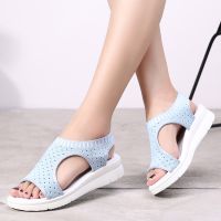 【CW】 Women  39;s Sandals Fashion Walking Shoes Breathable and Flat Bottom Large