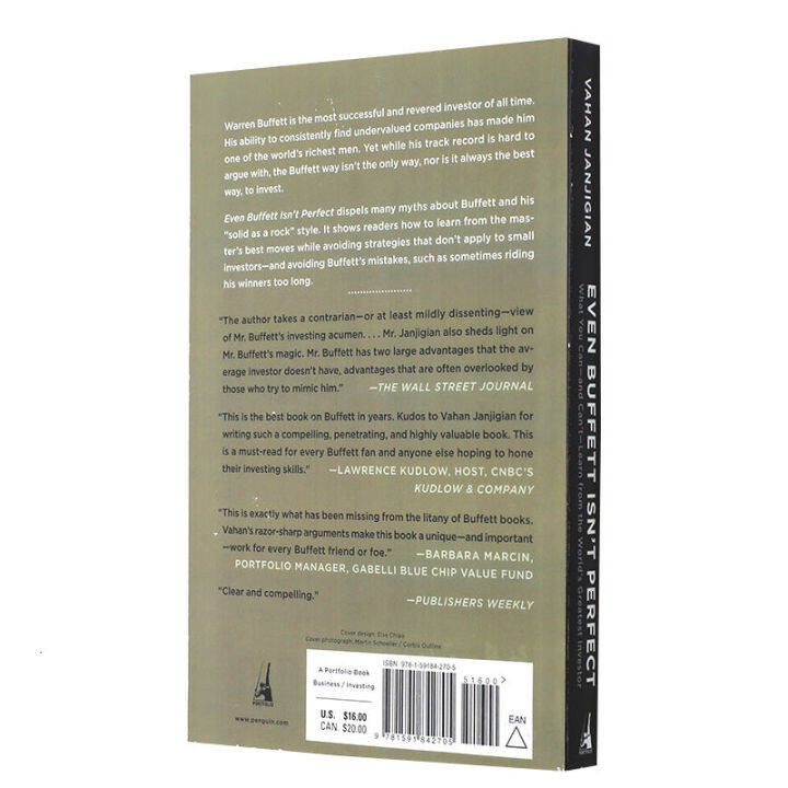 บัฟเฟตต์ไม่สมบูรณ์ต้นฉบับภาษาอังกฤษแม้บัฟเฟตต์ไม่สมบูรณ์นักลงทุนเรียนรู้สิ่งที่สามารถทำและสิ่งที่ไม่สามารถทำหนังสือเพื่อการลงทุนทางการเงินหนังสือปกอ่อนการจัดการ