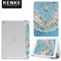 KENKE iPad เคสการ์ตูนน่ารักเมฆสีฟ้าโปร่งใสซิลิโคนนุ่มปก iPad สำหรับ iPad 2020 Air4 Pro 11 12.9 2020 2021 มินิ 6 มินิ 5 iPad 7th 8th 9th Generation iPad 5th 6th 2017 2018 Pro 10.5 Air 3 2019 พร้อมที่ใส่ดินสอกรณีป้องกันการตก