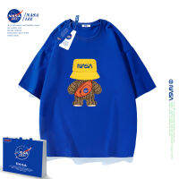 NASA เสื้อผ้าฤดูร้อนสำหรับเด็กผู้ชาย T เสื้อหมีฤดูร้อน 2023 ใหม่เสื้อผ้าเด็กอินเทรนด์เด็กหญิงเด็กชายแขนสั้น T เสื้อ ~