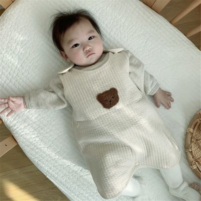 Korean Style Baby Sleeping Bag Bear Babies Sleepsacks Sleepwear for Newborn Jumpsuit Toddler Kids Clothes Boy and Girls New Born
