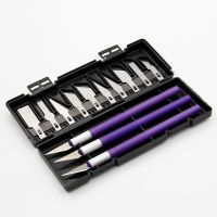 【YF】 13Pcs/set Art Carving Cutter With Box Paper Metal Blade Wood Replacement Operation Scalpel Craft