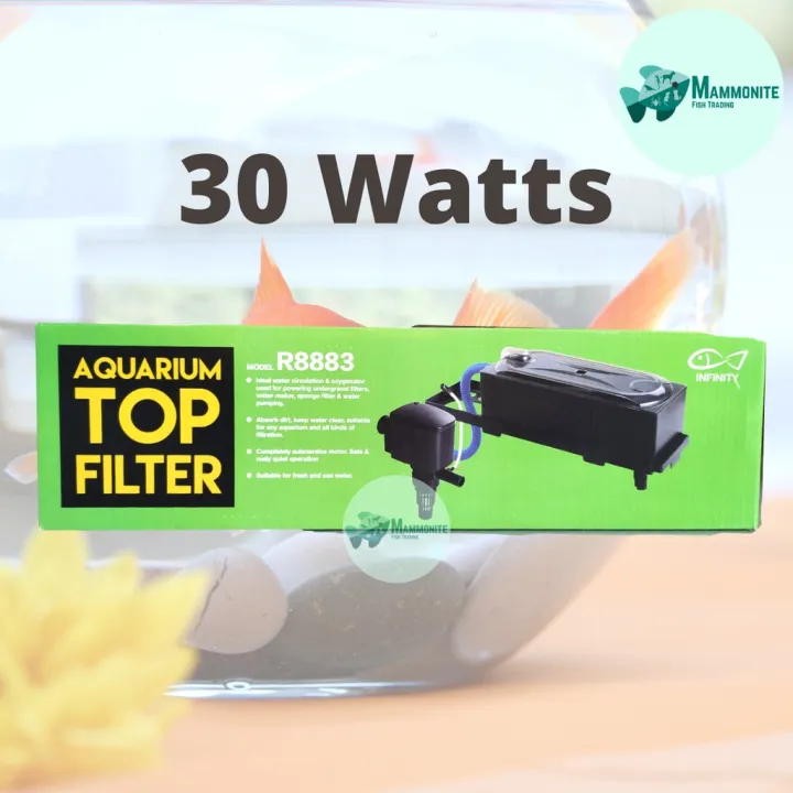 Infinity Aquarium Top Overhead Filter 30 Watts R8883 For 50 75