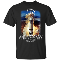 Apollo 11 50Th Anniversary Saturn V Launch Lunar Mission Black T-Shirt M-3Xl 2019 Unisex Tees XS-4XL-5XL-6XL