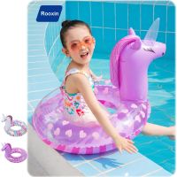 ป่าร้อน LIN431 - ♝❡ Rooxin Inflatable Unicorn Pool Float for Kids Baby Training Beach