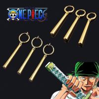 Japan Anime One Piece Roronoa Zoro Earrings Ear Clips For Women Men Cosplay Hoop/Stud Earrings Handmade Trinket Jewelry Gift