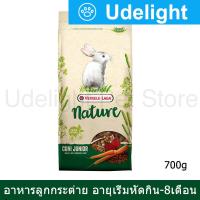 อาหารลูกกระต่าย ตั้งแต่เริ่มหัดกิน-อายุ8เดือน 700ก. (1ถุง) Versele-Laga High Fiber Mixture Cuni Junior (Dwarf) Rabbit up to 8 months Old 700g (1bag)