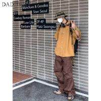 DaDuHey Mens and Womens American Street Retro Easy Matching Wide Leg Bella Style Tooling Dungarees PantsTH