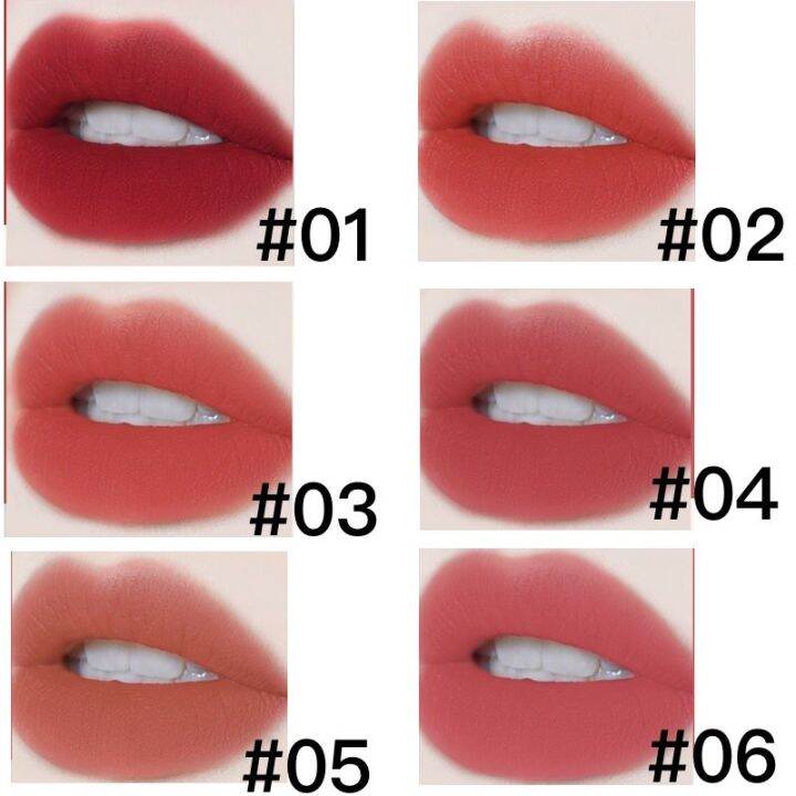 ลิปเคลือบลิปสติก-สีสวย-ติดทน-ลิปสติกแท้แบรนด์-6-สีlong-lasting-beautiful-lipstick-6-genuine-brand-lipstick