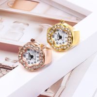 【hot seller】 New ring watch new model with diamond retro rose gold mini finger student real special