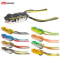 เหยื่อกบจำลองสีแดงตกปลาลอยน้ำเหยื่อ Crankbait เหยื่อแบบนิ่มเทียมสำหรับปลากะพง Walleye Pike Muskfish Carp Roach Trout