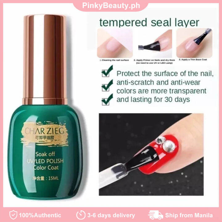 15ml CHAR ZIEG Nail Gel Polish Color Gel Base Top Matte Coat UV LED