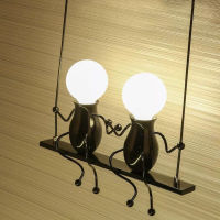 Fashion creative LED wall lamp hanging lamp bedside lamp Nordic modern doll childrens room decoration hanging lamp E27