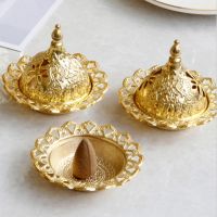 Oriental Style New Incense Burner Mini Elegant Censer Buddhism Incense Holder Home Teahouse Aromatherapy Furnace Golden Temple