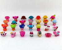 50pcslot cartoon figure Lalaloopsy, Loveable cartoon dolls for girls, Mini girls toys with cartoon animals,send at random