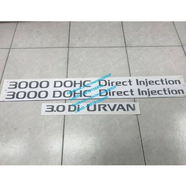 สติ๊กเกอร์ดั้งเดิมรถตู้-nissan-urvan-คำว่า-3000-dohc-direct-injection-3-0-di-urban-ติดรถ-แต่งรถ-sticker-นิสสัน