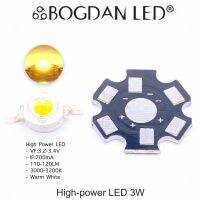 High Power, LED 3W WarmWhite 3000-3200K สำหรับงานซ่อมหรืองาน DIYให้ความสว่างสูงความร้อนต่ำอายุการใช้งานยาวนานสินค้าพร้อมส่งในไทย 1แพ็ค / 50LED