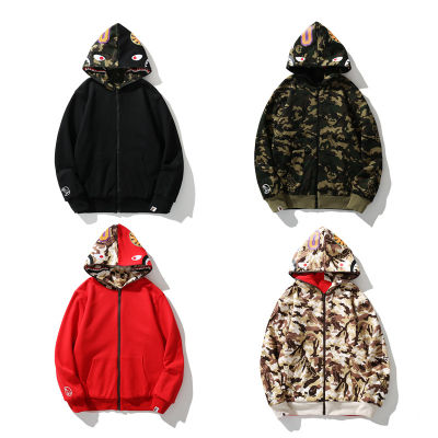 2022 New Camouflage Printed Owl Double-sided Hooded Zipper Sweater Jackets For Men