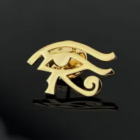 Eye of Horus Men Brooch Ancient Egypt Holy Eagle Head Badge Wedding Suit Lapel Pins Stainless Steel Jewelry Accessories Dad Gift