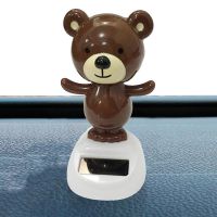 【jw】✁  Decorações do painel carro urso Brinquedos de dança solares Interior automotivo Shaking Dolls Windowsill Fun Ornament