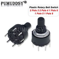 1PCS RS16 16MM Plastic Rotary Band Switch RS16 1 Pole 5 6 8 Position 2 Pole 3 Position 2 Pole  4 Handle Length 15MM New Original