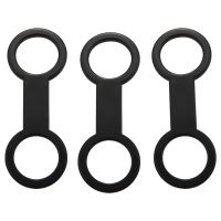 80 Pieces Scuba Diving Dive Snorkeling Silicone Snorkel Mask Strap Keeper Holder Clips Retainer Attachment Gear Black