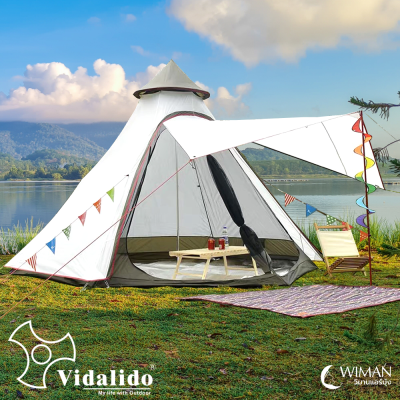 [แท้] 2021 Vidalido TT-350 waterproof camping tent สำหรับ 4-6 คน